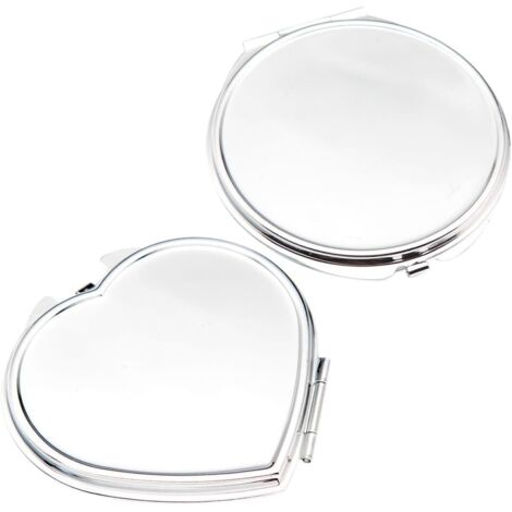 Lntyq 2 Pièces Miroir Compact Grossissant pour Porte, Miroir de Voyage à Double Face pour Le Maquillage, Petit Miroir de Poche Ou Miroir pour Porte-Monnaie