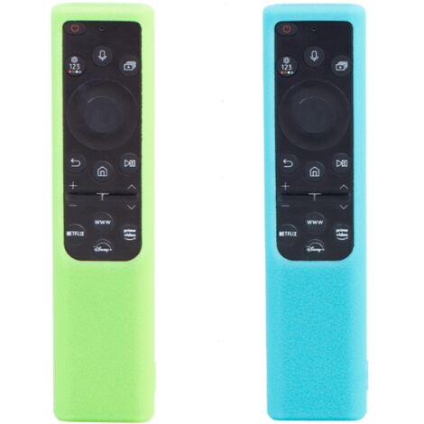 Lntyq 2 pièces Protege telecommande Protection telecommande Coque pour Télécommande pourSamsung Smart TV Cellule Solaire Télécommande Antichoc Silicone Housse de Protection
