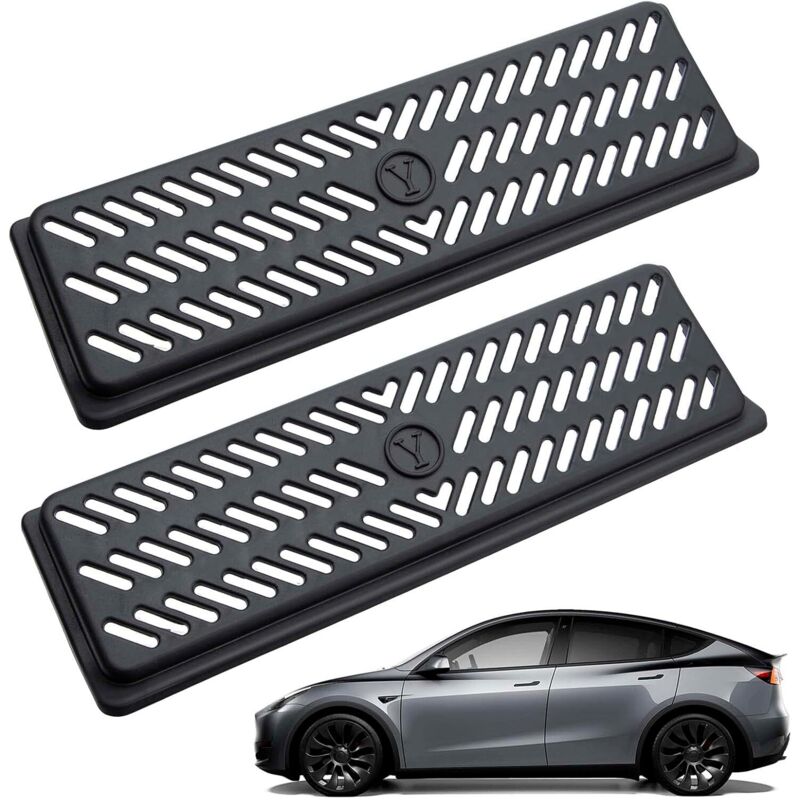 Lntyq 2 piezas de accesorios para rejilla de ventilación del Modelo Y, cubierta de rejilla de ventilación para Tesla Modelo Y, máscara de ventilación