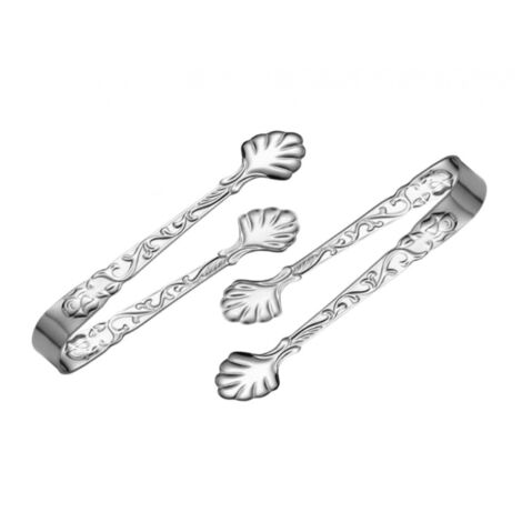 Lntyq 2 Stück Eiszangen Kleine Küchenzangen Edelstahl Zuckerzange Mini Zuckerzange Eiszange Süßigkeitenzange Mini Zange Zuckerzange Mini Eis Zuckerzange für Süßigkeiten