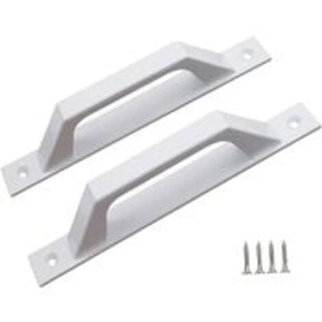 Lntyq 2 Stück/Los: Schiebetür- oder Fenstergriff aus Aluminiumlegierung (weiß)