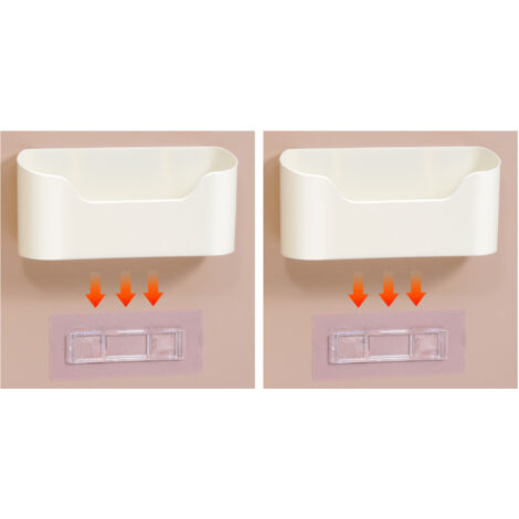 Lntyq 2-teilige Aufbewahrungsbox für Küchenschranktüren, Kleiderschrank-/Badezimmer-/Kühlschrank-Organizerbox für diverse Gegenstände, Weiß, PP-Material, 23,5 x 11 x 7 cm