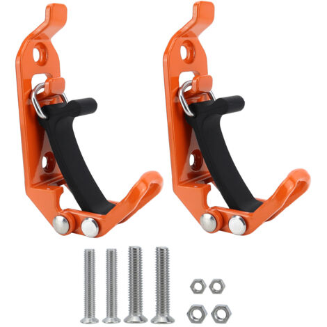 Lntyq 2-teilige Schaufelhalterung für Dachträger, orangefarbene Schaufelhalterung mit 4 Schrauben und 4 Muttern, Wandhalterungen, Klemmmontage-Set, Zubehör für Dachträger, LKWs, Boote