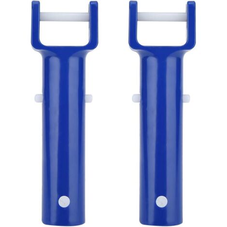 Lntyq 2-teiliger Clip-Griff für Schwimmbäder, ABS-Spa-Stangenanschluss, Ersatzteil für den Griff des Vakuumkopfes für Schwimmbäder mit V-förmigem Clip für Staubsaugerköpfe
