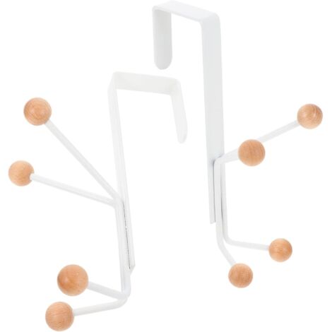 Lntyq 2-teiliges Türhaken-Set (ohne Bohren) für Kleidung und Handtücher, für Hintertüren oder Glastüren, praktische Aufbewahrungsmöglichkeit für Bad und Küche