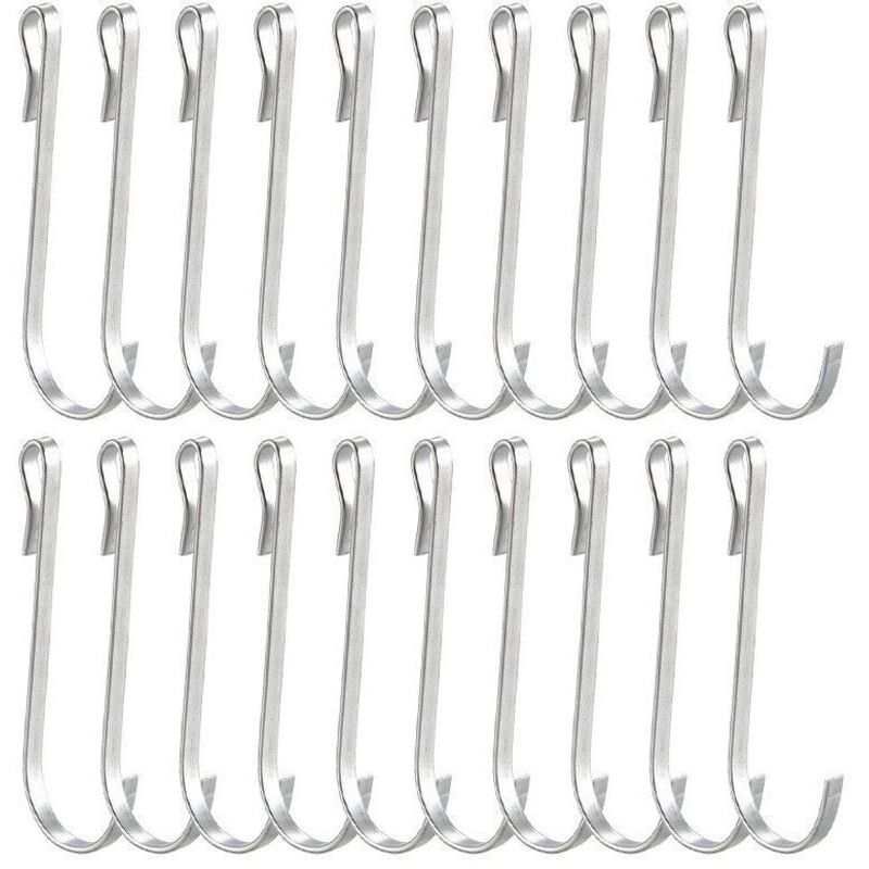 20 Pièces Petit Crochet s de Suspension, Crochet s Acier Inoxydable, Crochet Multifonctions, Mini Crochet en s, Petit Crochet Plat, pour Salle de