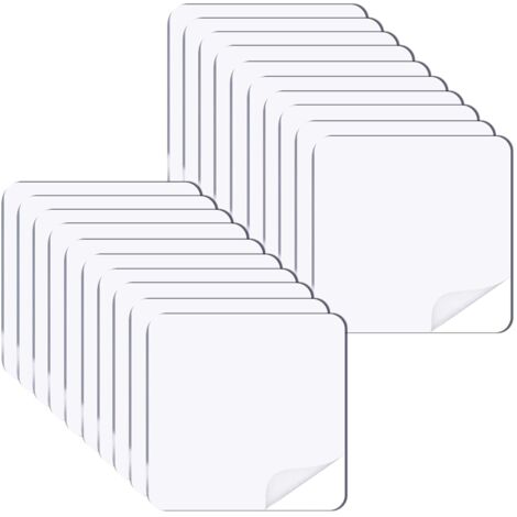 Lntyq 20 Stück Klebeband, quadratisches Nano-transparentes doppelseitiges Klebeband, quadratisches Klebeband doppelseitiger Klebepunkt, Fixierung verschiedener Gegenstände in Autos, Küche, Zuhause ode