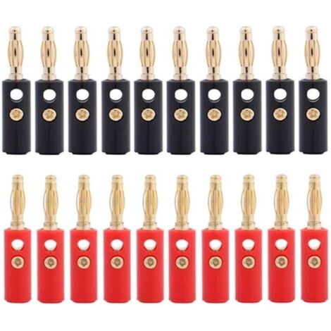 Lntyq 20 Stück Lautsprecherkabel-Adapterkabel-Anschluss Bananenstecker