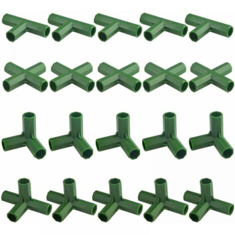 Lntyq 20 Stück robuste Gartenrahmenverbinder für Gewächshäuser und Pflanzen, 11 mm