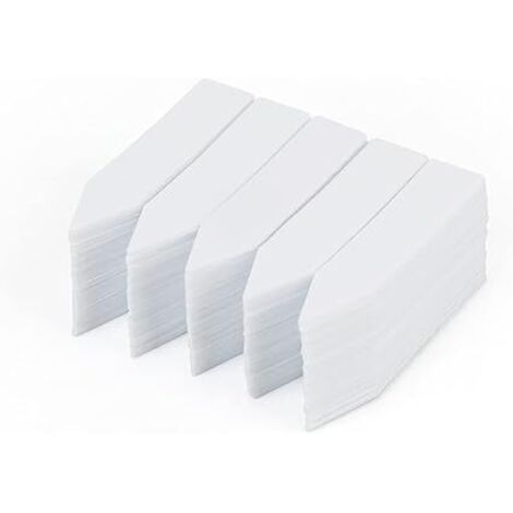 Lntyq 200 Stück Mini-Sämlingsetiketten, 5 x 1 cm Pflanzenetiketten, Gemüsegartenetiketten aus Kunststoff, Gartenetiketten für den Außenbereich, weiß