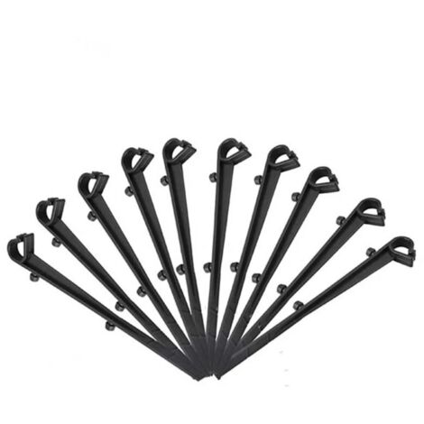 Lntyq 20er Set PP Dachrinnenschutzgitter Befestigungshaken, Länge 16cm, schwarz