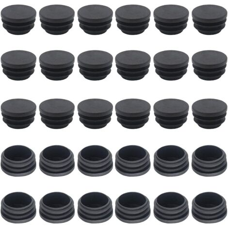 Lntyq 25-mm-Stuhlbeinkappen, 50 Stück, runde Rohrendkappen, runde Rohrendkappen, runde Einsatzendkappen, Stuhlbeinkappen, Pfostenkappen