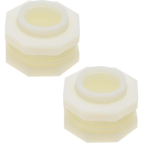 Lntyq 2er-Pack ABS-Verteilerarmatur mit Stecker – Kunststoff-Wassertank-Anschlussadapter für Ablaufeimer im Freien – Gartenschlauchadapter