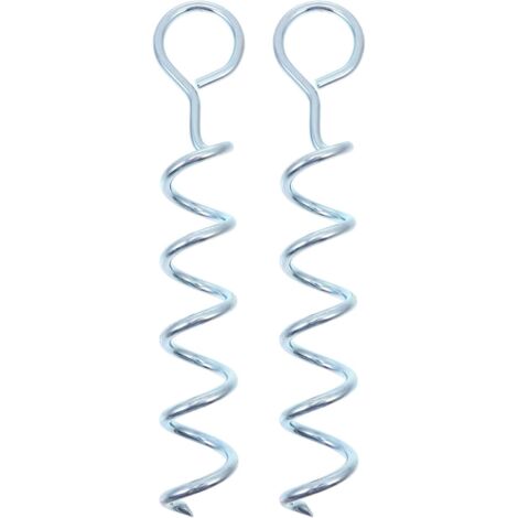 Lntyq 2er-Pack Campingplatznägel, Campingzubehör, Spiralstange zur Leinenbefestigung aus Metall, robuster Spiralanker für Zelte, Hundeanker aus Eisen