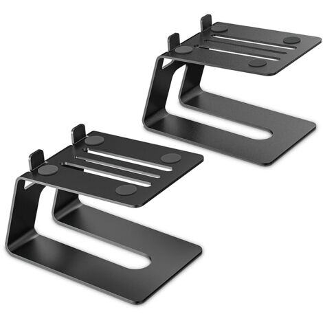 Lntyq 2er-Pack Desktop-Audioständer, Schreibtisch-Aufbewahrungsregal, Studio-Monitor-Riser, Studio-Monitorständer, für Bücherregal, Laptop und Lautsprecher