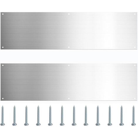 Lntyq 2er-Pack Einstiegsleisten aus Edelstahl, Einstiegsleistenschutz aus Metall, kratzfeste Trittplatte mit Schrauben für Innen- und Außentüren