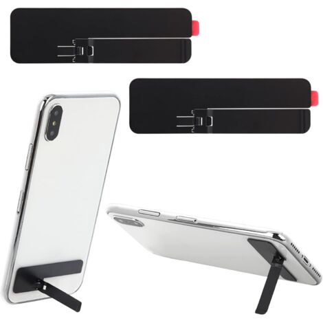 Lntyq 2er-Pack ultradünner, unsichtbarer Handy-Ständer – verstellbare vertikale und horizontale Positionierung – Handyhalterung aus Metall, kompatibel mit jedem Handy