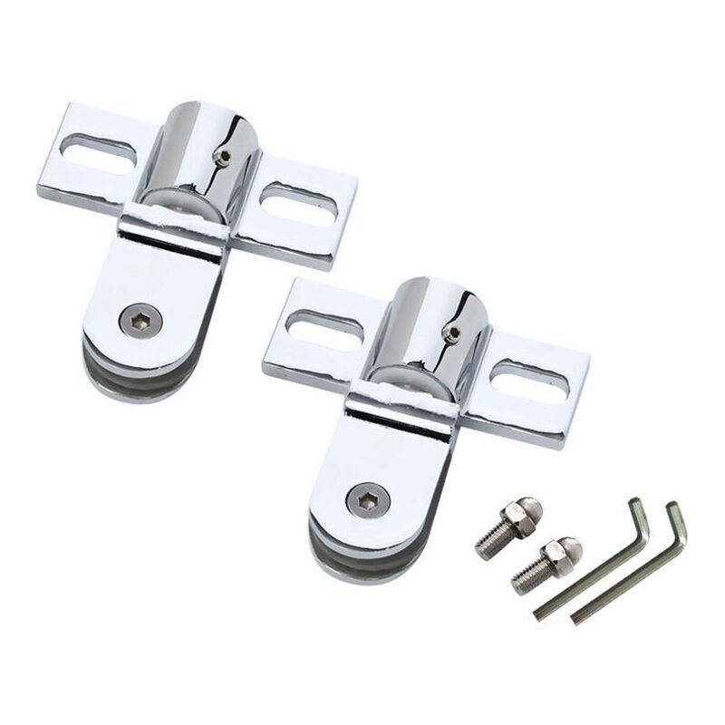 Lntyq - 2pcs Charnière pivotante pour porte de douche en verre, acier inoxydable, accessoires de salle de douche,Charnière pivot de porte de douche