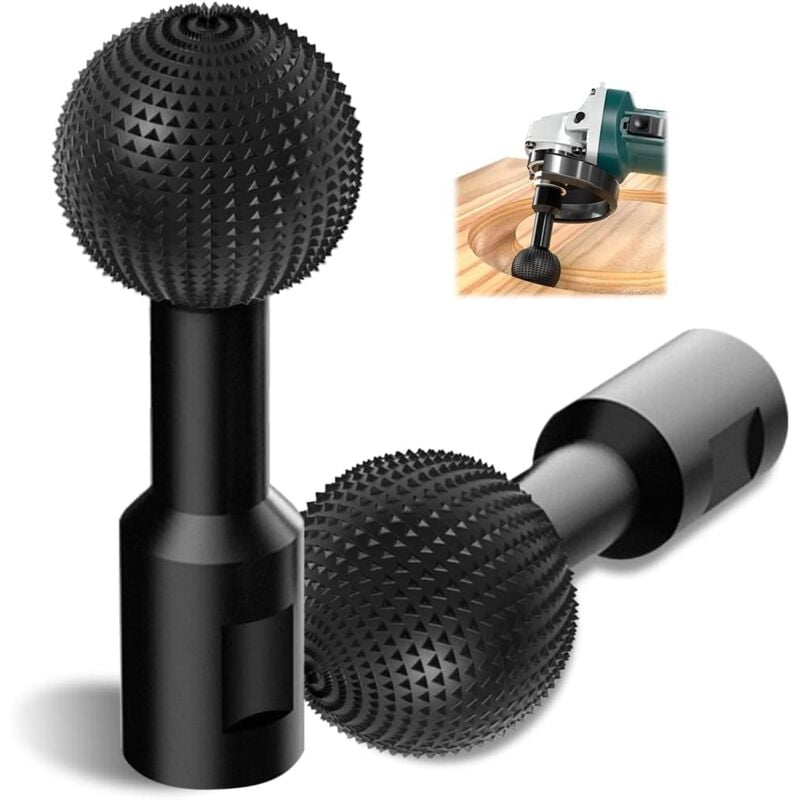 Lntyq - 2pcs Fraise a Spherique Bois Sculpture - Outil de Sculpture sur Fraise Metal Bois - fraise carbure - 14 mm Sculpture sur Bois Foret de