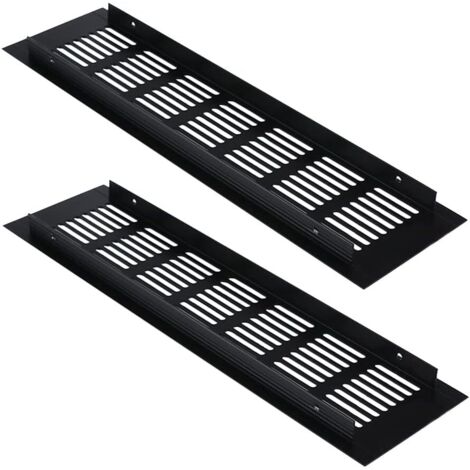 Lntyq 2PCS Grille de Ventilation Rectangulaire, Grille D'aération Rectangulaire, Grille D'aération, Grille Ventilation Rectangulaire, Grille d Aeration Rectangulaire pour une Ventilation Idéale 80 × 3