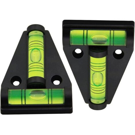 Lntyq 2PCS Niveau à Bulle Petit, Niveau à Bulle Camping Car, Niveau Bulle Type T, Mini Niveau à Bulles, Niveau à Bulle, Vérifiez Niveau de Placement Des Articles