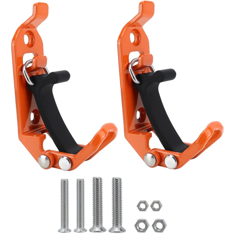 Lntyq - 2PCS Support Pelle pour Barres de Toit, Orange Support de Pelle avec 4 Vis et 4 écrous, Supports de Montage Mural, Kit de Montage de Serrage
