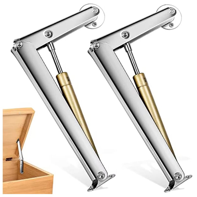 2pcs Vérins à Gaz Verin Hydraulique Verin Meuble Amortisseur Porte Placard Pour Armoires Bibliothèques Meuble 200N - Lntyq