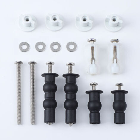 Lntyq 3 Paires Vis de Fixation de Siège de Toilette, Vis de Charnières de Siège de Toilette, Vis D'expansion pour Couvercle de Toilette, Fixation Abattant WC Vis, Kit de Rechange pour Siège de Toilet