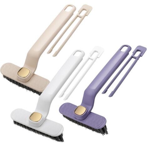 Lntyq 3 Pièces Brosse A Recurer Rotative,Brosse Pivotante Nettoyage,Brosse 360 Degrés,Brosse De Nettoyage des Interstices,Hard Bristle Crevice Cleaning Brush