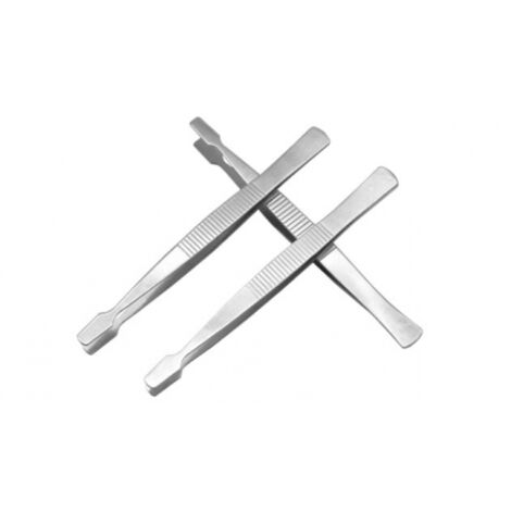 Lntyq 3-teilige Briefmarkenpinzetten, Philatelie-Werkzeuge (Edelstahl, Silber)