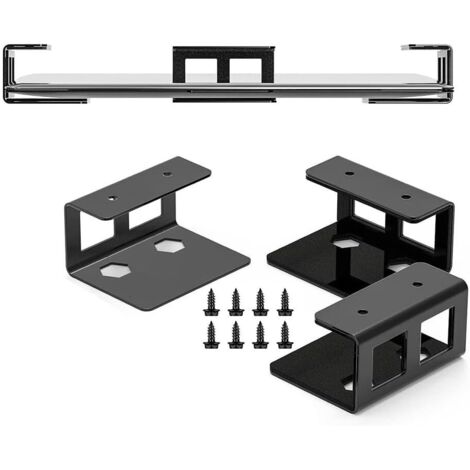 Lntyq 3-teiliger Laptopständer für unter den Schreibtisch mit Schrauben, Unterstützung für Geräte bis zu 25 mm, kompatibel mit Laptop-Tastatur