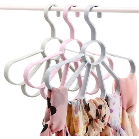 Lntyq 3-teiliger Schal-Aufhänger-Organizer, Schalhalter in Blütenblattform mit 5 Blütenblättern für Tücher, Schals, Krawatten, Gürtel und andere Accessoires