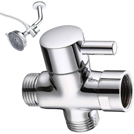 Lntyq 3-Wege-Ventil aus massivem Messing, G1/2"-Duschkopf, Duschkomponenten, Universalanschluss