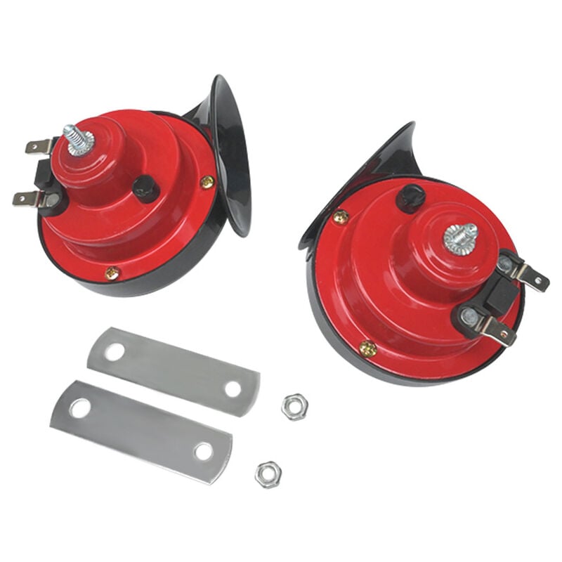 Lntyq - 300DB Snail Air Horn, Paquet de 2 Kit de Cornes de Train Super Bruyant 12V, Universelle Imperméable d'escargot Air Corne, Corne électrique