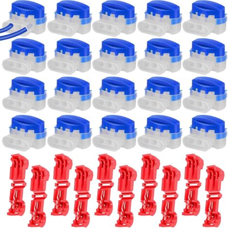 Lntyq 30PCS Connecteurs De Câble Robot Tondeuse, Connecteur Electrique Etanche Remplis Des Résines avec Connecteurs Borne Pour Étendre Ou Réparer Cable Peripherique Robot Tondeuse, Jardin, Extérieur
