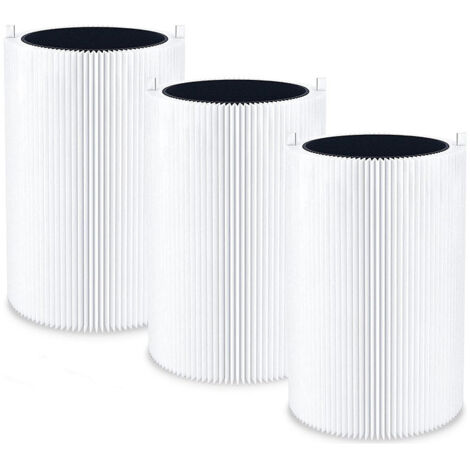 Lntyq 3er-Pack 411+ Ersatzfilter, faltbarer HEPA-Partikelkohle-Ersatzfilter, kompatibel mit Blueair Blue Pure 411 411+ 411 Automatik- und Mini-Luftreiniger