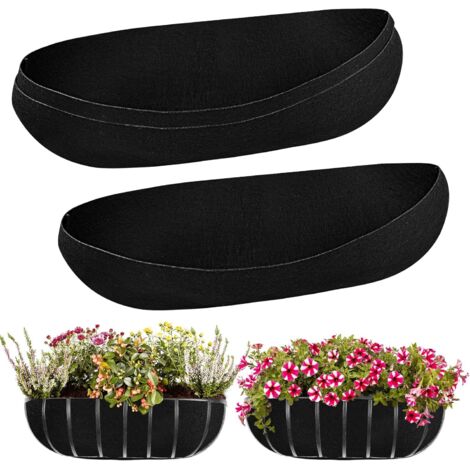 Lntyq 3er-Pack 76,2 cm große Filz-Blumentopfeinlagen als Ersatz – Vliesstoff-Einlage für Pflanzgefäße, Gärten, Fensterkästen, Zäune, Blumenkörbe, Kräuter, Gemüsetöpfe