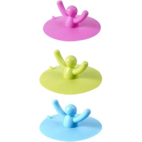 Lntyq 3er-Pack universeller Abflussstopfen aus Silikon für Waschbecken, Dusche, Badewanne, Küche und Badezimmer