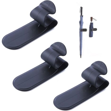 Lntyq 3er-Set Regenschirmhalter, selbstklebende Kofferraumhaken, Regenschirmständer, Wandhalterung für Auto-Regenschirme, Hauseingang, Balkon, Abstellraum, Regenschirmaufbewahrungswerkzeug