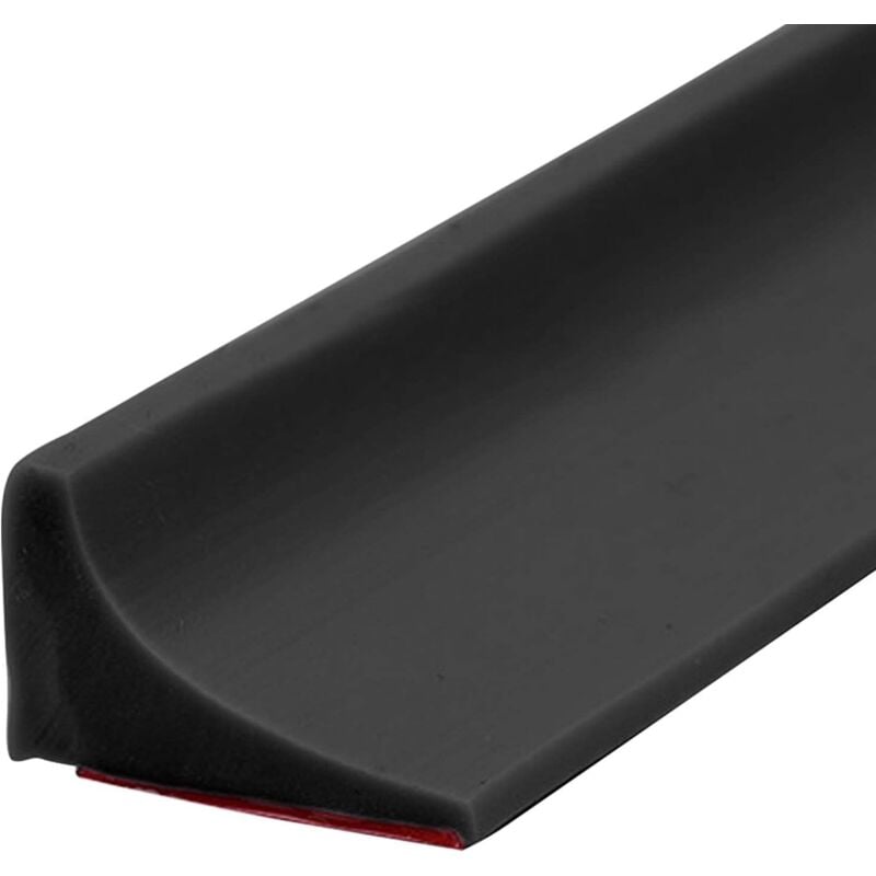3M Pliable Barrière de Barrage Seuil de Butée D'eau de Douche pour Cabine de Douche en Silicone pour la Cuisine et la Salle de Bain (Noir) - Lntyq