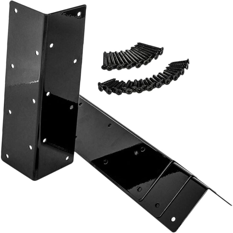 Lntyq - 4 Ensemble Support d'angle pour lit de Jardin Connecteurs de lit surélevé Accessoire de lit de Jardin étagère en Acier Supports Lits