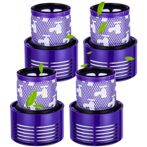 Lntyq 4 filtres pour Dyson V10, filtres pour Dyson Cyclone V10 série SV12, pour aspirateurs, V10 Absolute, V10 Animal, V10 Total Clean, lavables, numéro de remplacement DY-969082-01