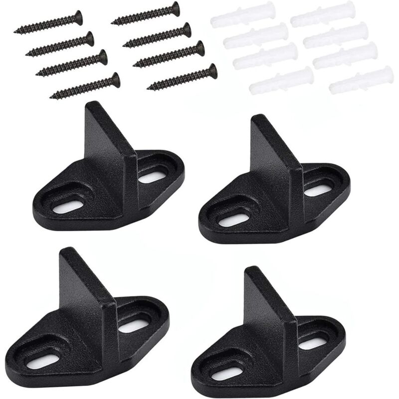 Lntyq 4 guías para puertas corredizas, guías para puertas de bolsillo, guías de suelo para puertas corredizas, base para puertas de granero