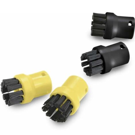 Lntyq 4 Pièces brosses de nettoyage à vapeur，Accessoires de nettoyage à vapeur，Brosses Rondes Set,pour Karcher SC1 SC2 CTK10 SC3 SC4 SC5 SC7