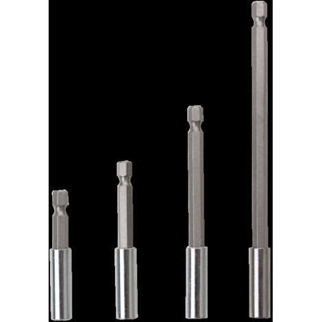 Lntyq 4 Stück 1/4 Zoll magnetische Bithalter-Verlängerung, Sechskantschaft, Schraubendreher-Bit-Halter, 60 mm, 75 mm, 100 mm, 150 mm, Schraubendreher-Bit-Verlängerung