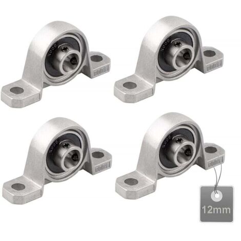 Lntyq 4 Stück Stehlager, Kugellager, Kugellager, Zinklegierungslager, Stehlager, Kugellager, mit massiver Gusseisenbasis (Größe: 12 mm)