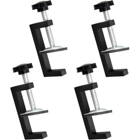 Lntyq 4-teilige verstellbare G-Klemme, G-Schreibtischklemme für Arbeitstische, verstellbare G-Klemmen, G-Klemme, G-Klemmen-Set zum Befestigen von Holz, Tischen, Möbelherstellung