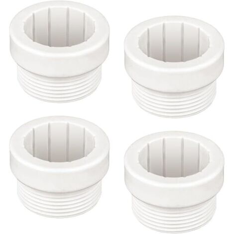 Lntyq 4-teiliger Pool-Schirmstabilisator-Adapter, mit Gewinde versehene Pool-Schirmhülse, Schirmstangenstabilisator zum Einführen von 4,45 cm langen Schirmen für die Außenterrasse