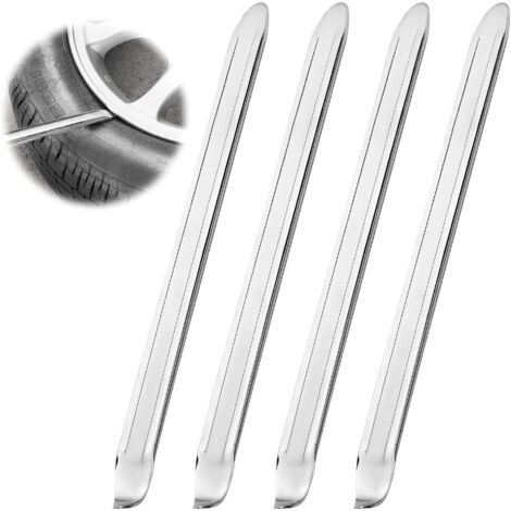 Lntyq 4-teiliger Reifenheber, 25 cm Reifenheber, Reifenheber aus Metall, Reifenheber für Autoreifen und Motorräder, Reifenheber für Autos, manueller Reifenheber für Elektroroller, Reifenheber-Werkzeug