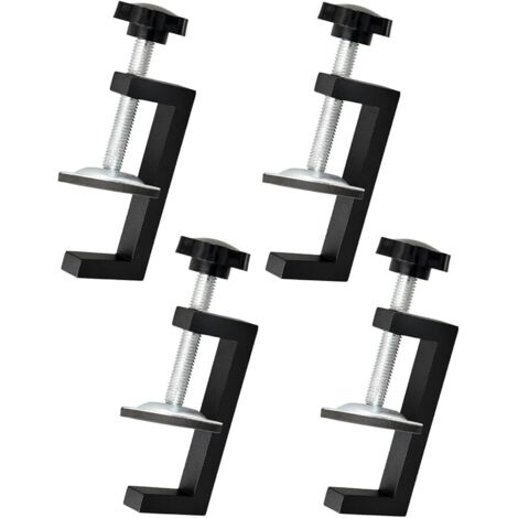Lntyq 4-teiliges Klemmenset, Klemmbereich 10–57 mm, verstellbare G-Klemme, Tischlerklemmen-Clipbefestigung, Tischklemmen-Zubehörwerkzeuge, geeignet zur Befestigung von Holz, Tischen